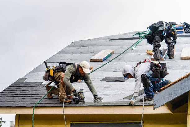 Professional Gutter Installation technician working in Simi Valley, CA